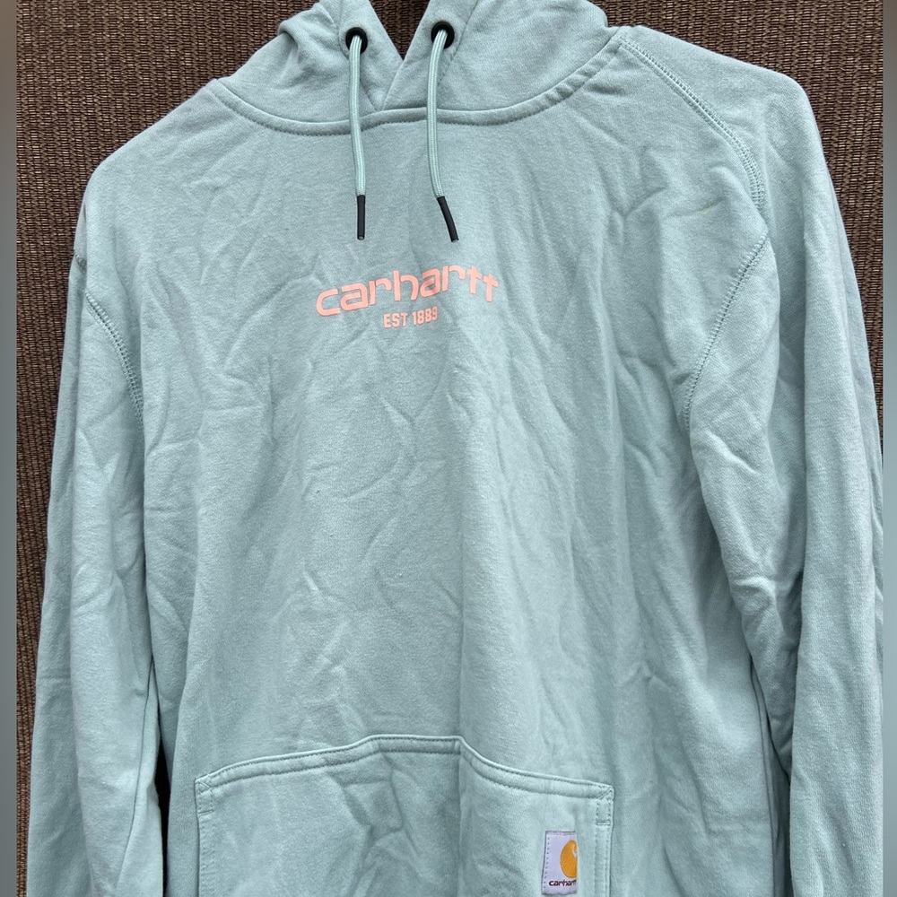 Carhartt Hoodie MEDIUM MENS BLUE Outdoor FAST DRY Sweatshirt Pullover